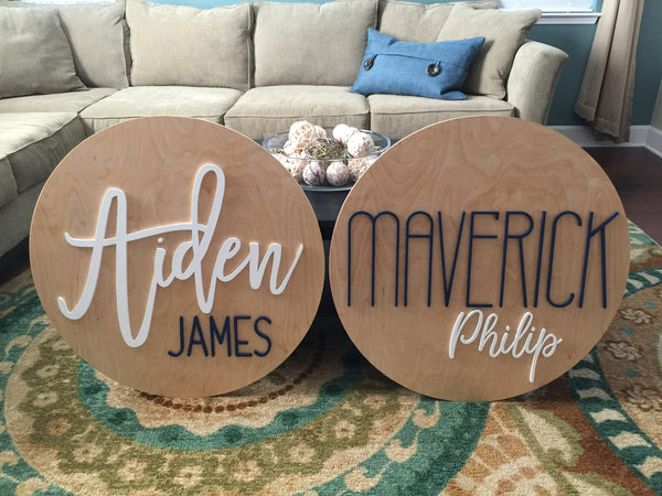 Nursery Name Sign for a Baby Boy