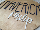 Nursery Name Sign for a Baby Boy