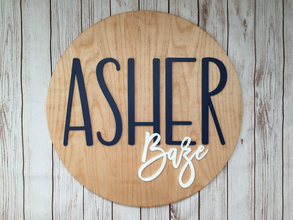 Nursery Name Sign for a Baby Boy