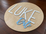 Nursery Name Sign for a Baby Boy