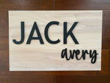 Baby Name Sign for Nursery
