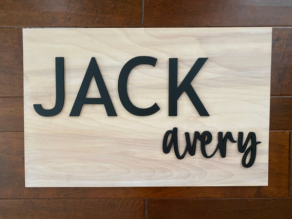 Baby Name Sign for Nursery