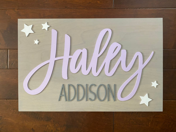 Baby Name Sign for Nursery