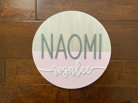 Baby Name Sign for Nursery