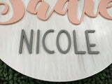 Round Wood Name Sign