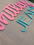 Round Wood Name Sign
