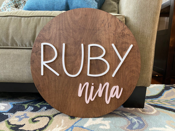 Nursery Name Sign Baby Girl