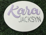 Round Wood Name Sign