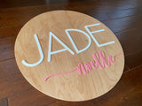 Nursery Name Sign Baby Girl