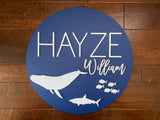 Name Sign for Nursery with Ocean Animals