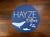 Name Sign for Nursery with Ocean Animals