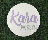 Round Wood Name Sign