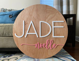 Nursery Name Sign Baby Girl