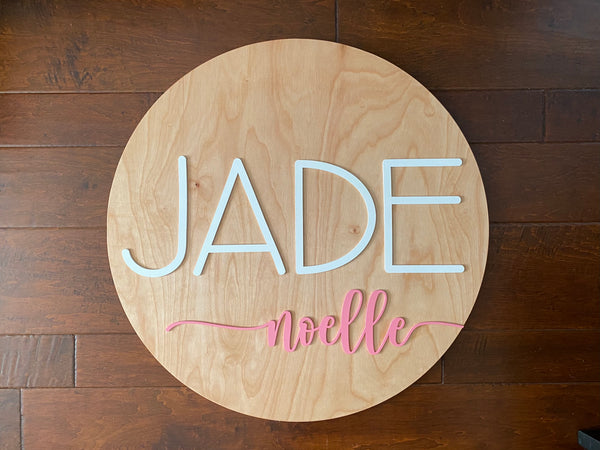 Nursery Name Sign Baby Girl