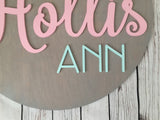 Round Wood Name Sign